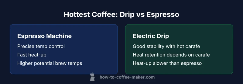 Comparison of drip vs espresso heat performance