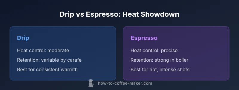 Comparison of heat outcomes: drip vs espresso