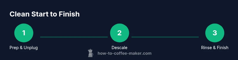 Infographic of a coffee maker cleaning process